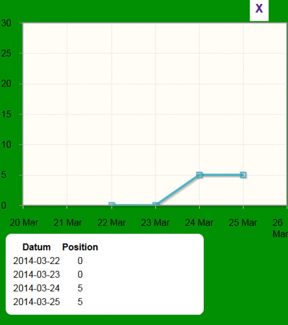 Auszug aus unserem Keywortmonitoring Tool